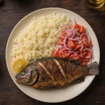 Attiéké recette avec poisson braisé et texture légère