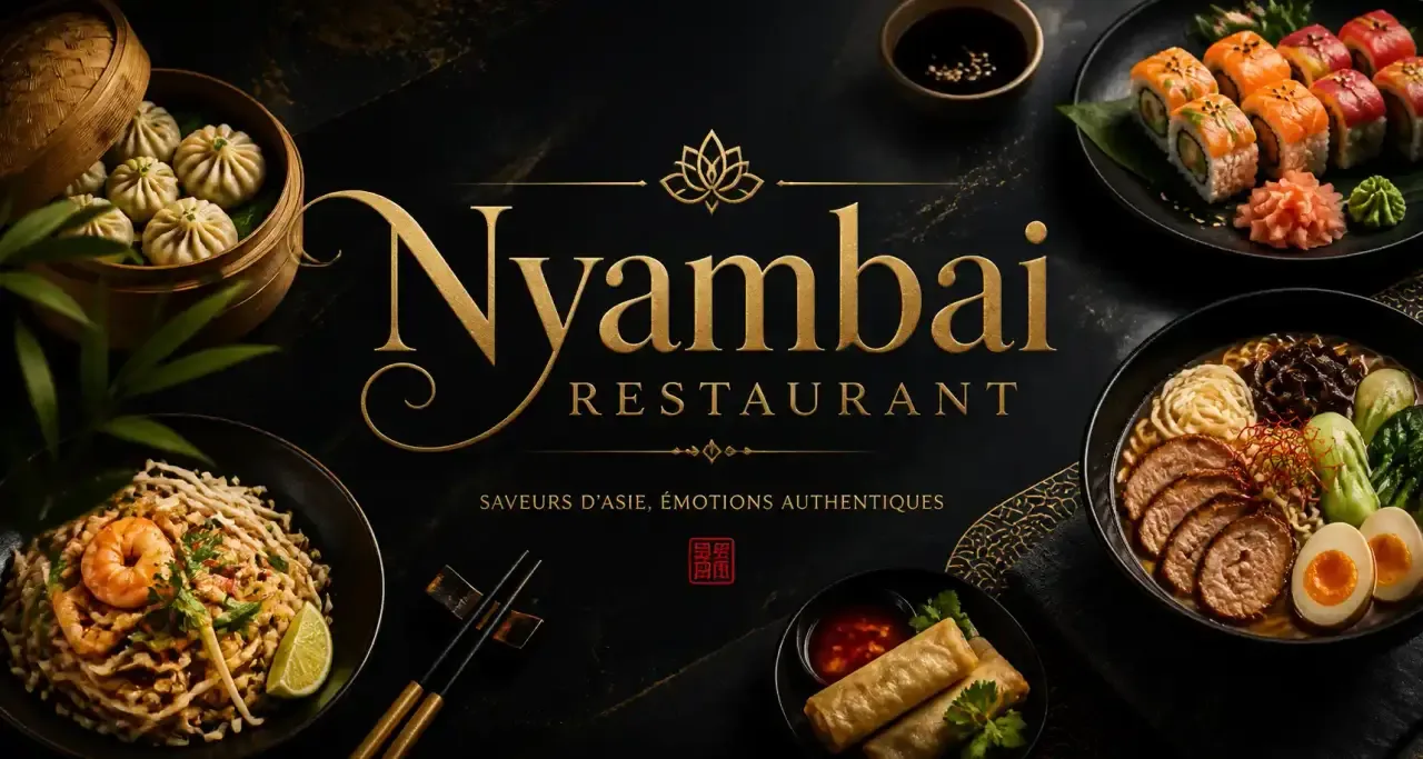 Grande tablée de gastronomie asiatique aux plats colorés