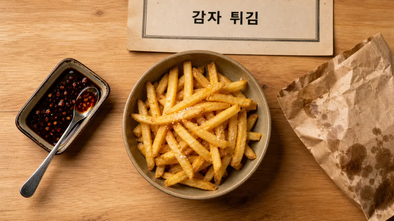 감자 튀김 : comment s’appellent les frites traditionnelles en Corée du Sud