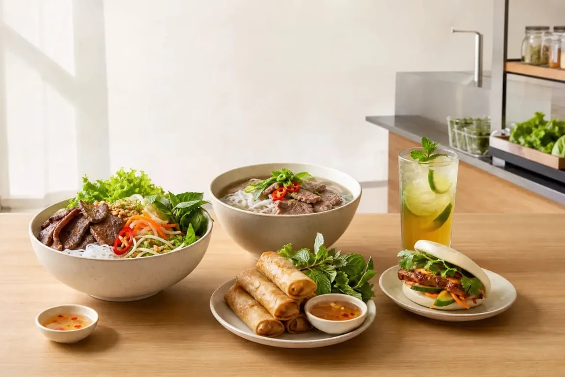 Luna street food viet : comptoir de street food vietnamienne avec bo bun, pho, nems et boissons fraîches
