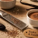 Feve de tonka gout : râpe et copeaux, crème dessert
