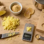 Gingembre cuisine : frais, poudre et confit, dosé et prêt
