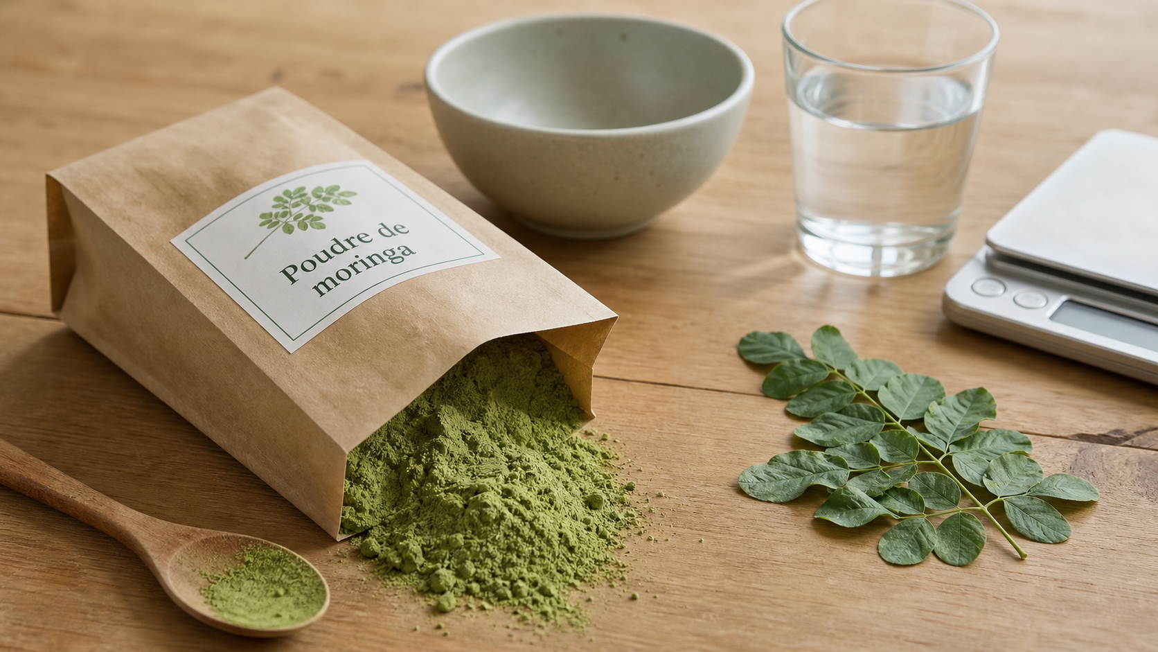 Poudre de moringa bienfait, dose 2 à 6 g par jour