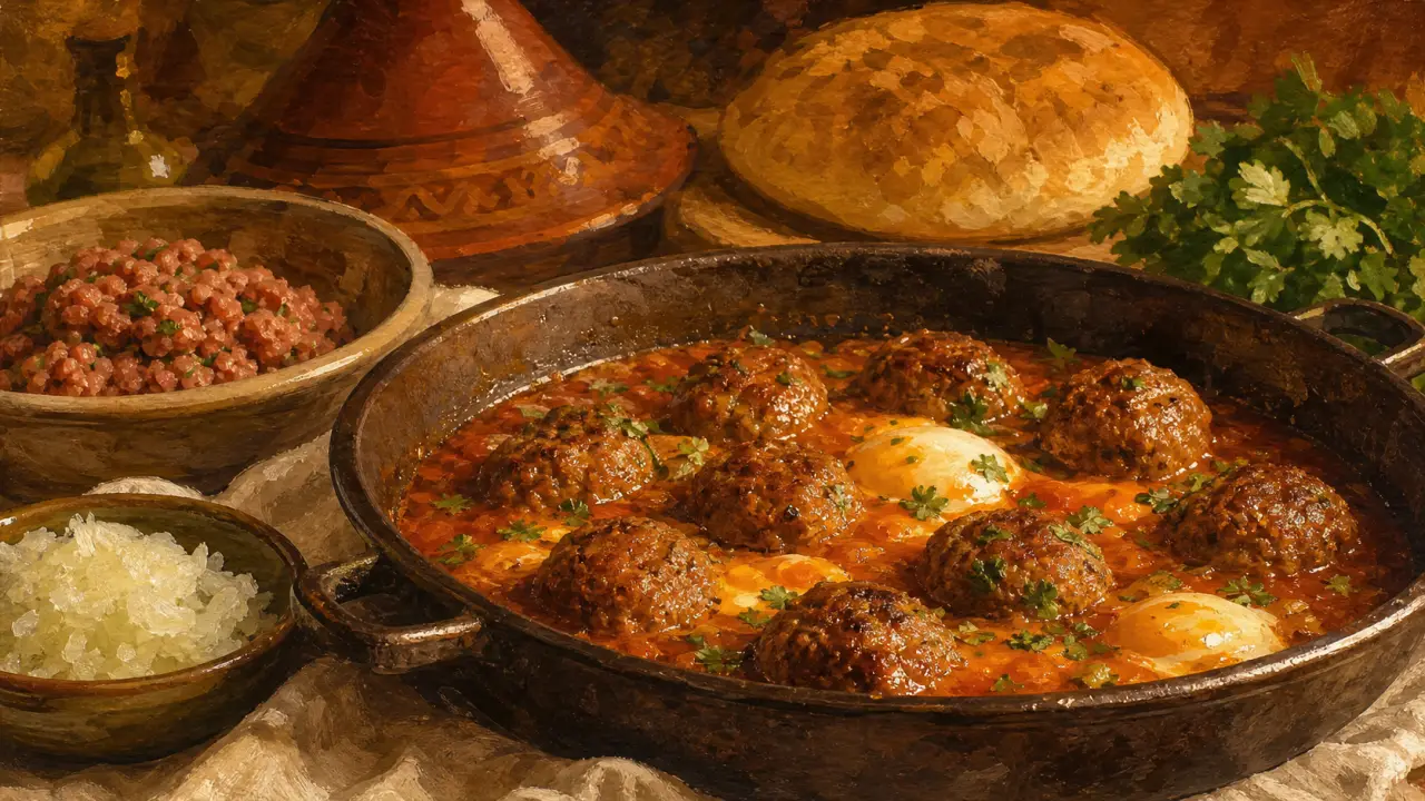 Recette kefta marocaine : keftas dorées et sauce tomate à la poêle