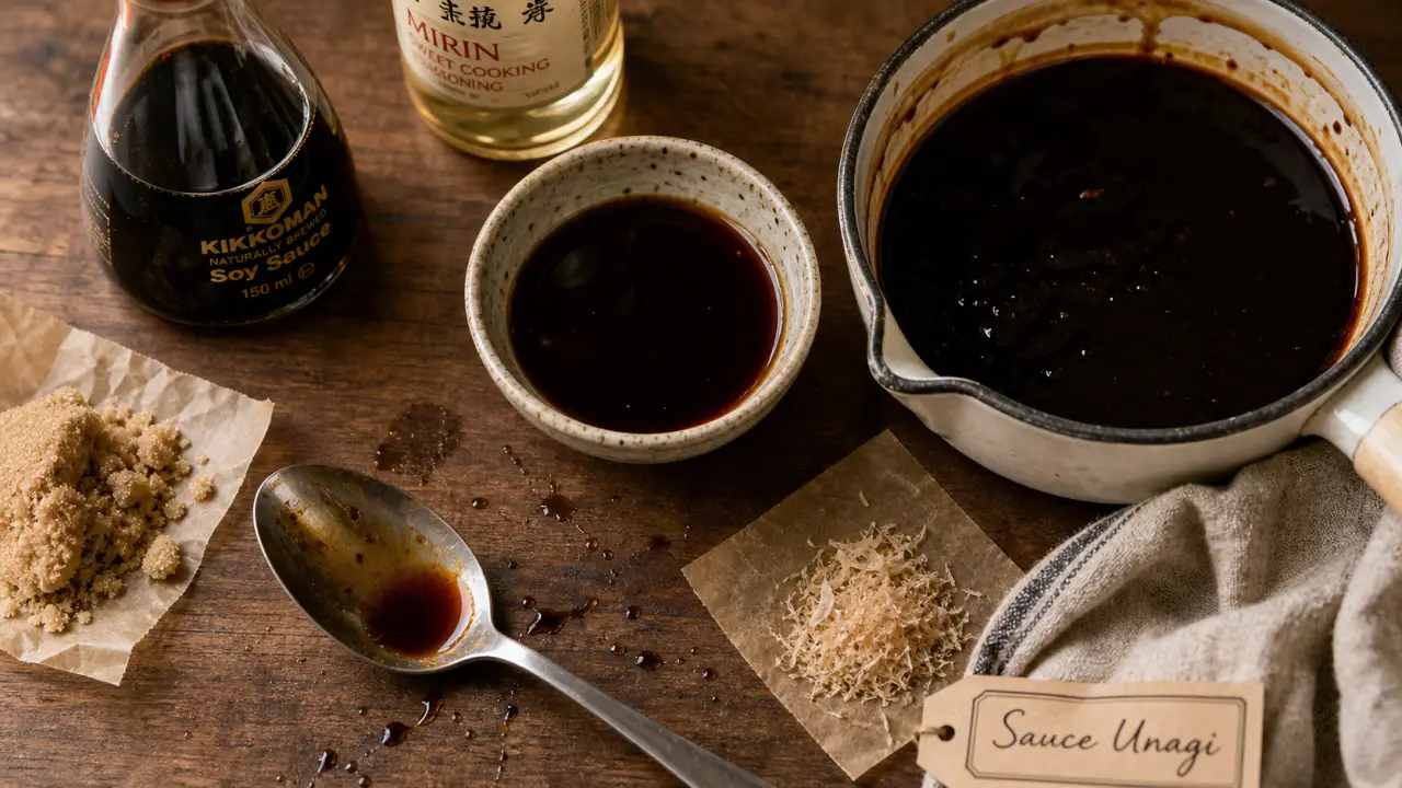 Sauce unagi recette maison au mirin, nappage sirupeux
