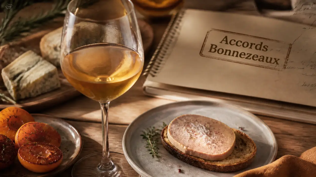 Bonnezeaux accord mets vins : foie gras mi-cuit et abricots rôtis