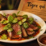 Bœuf thaï juteux aux larmes du tigres, sauce rouge et lime