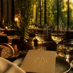 Le jardin des saveurs avis : table de restaurant dorée au golden hour