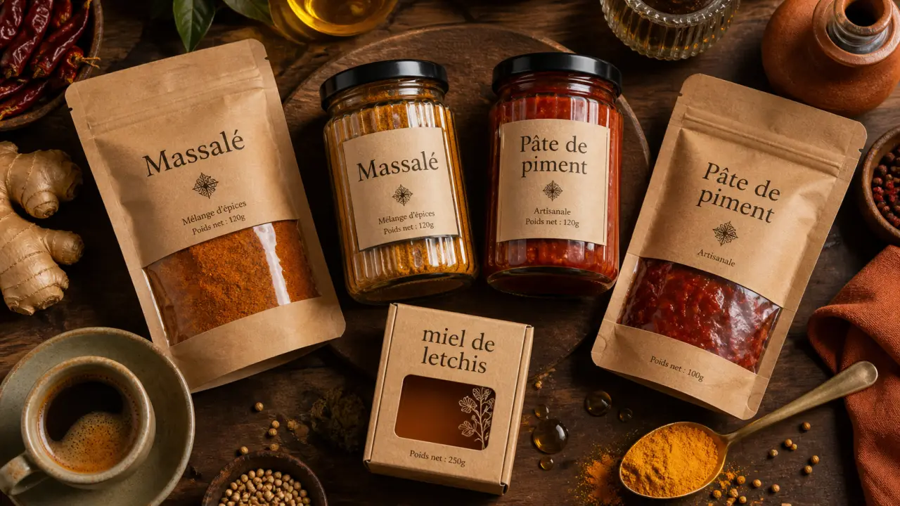 Produit réunion : massalé piment miel café en ligne