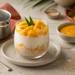 Recette de perles de tapioca moelleuses, lait de coco et mangue
