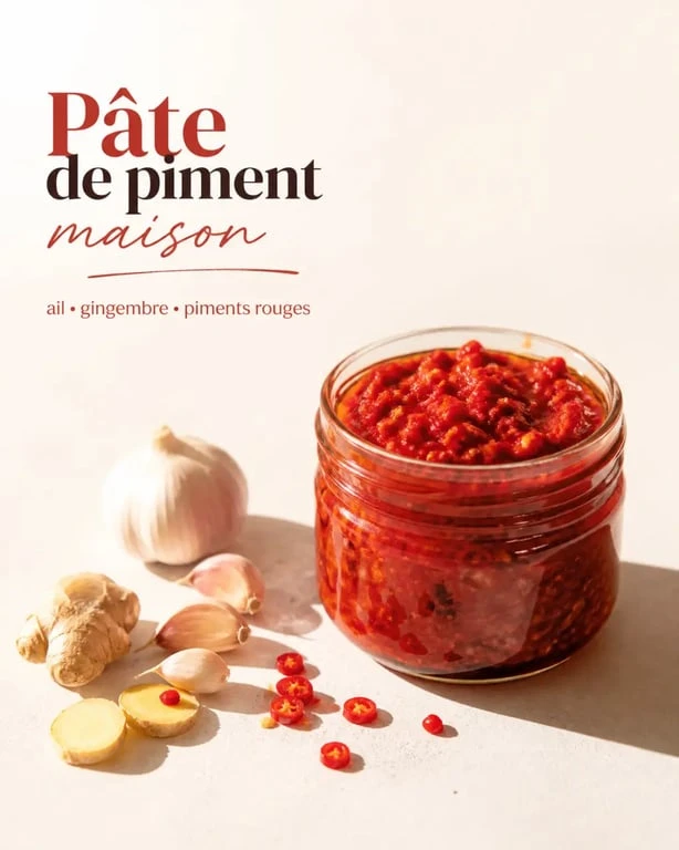 Recette pate de piment maison en petit pot de verre