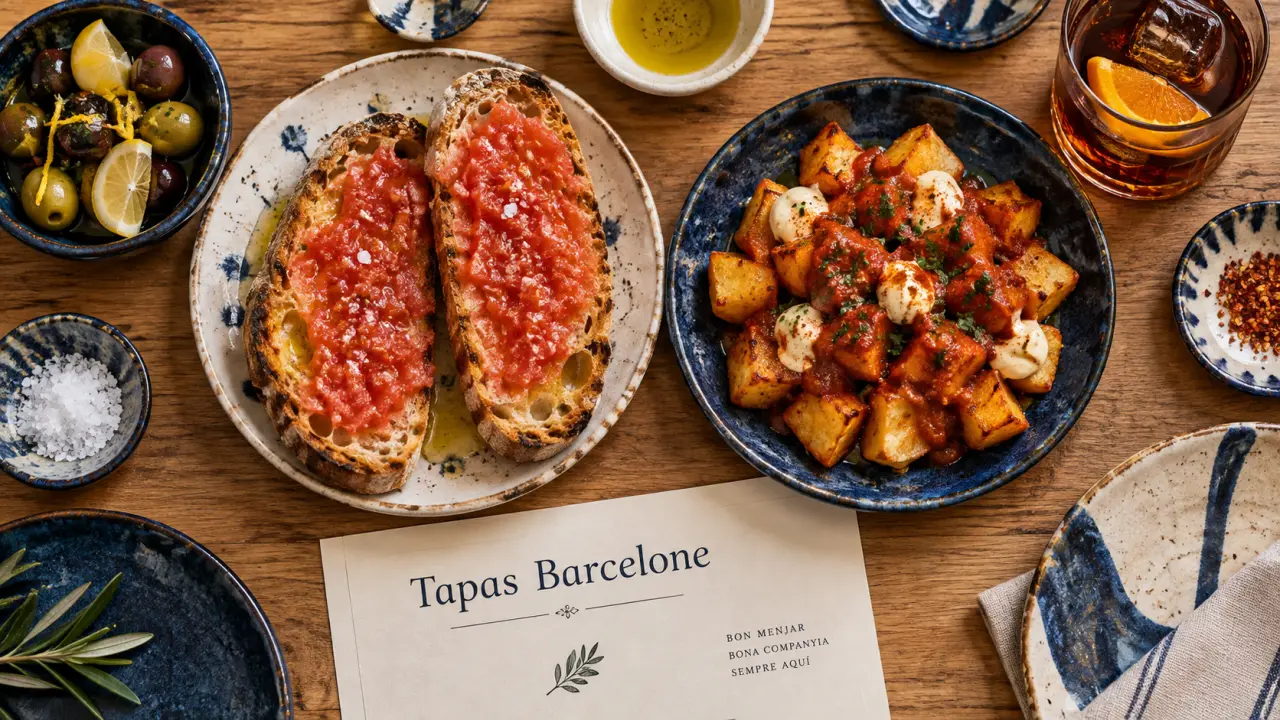 Recette tapas barcelone : pa amb tomàquet et patatas bravas, aïoli